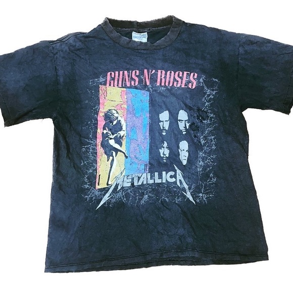 GUNS N’ ROSES , METALLICA & FAITH NO MORE VTG 1992 on the Brockum group Tag - Picture 1 of 2